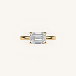 Load image into Gallery viewer, The Trelisse –Solitaire Hidden Halo Engagement Ring (E-W)