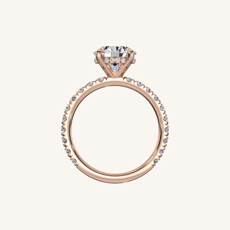The Trelisse –Solitaire Hidden Halo Diamond Engagement Ring