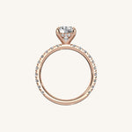 Load image into Gallery viewer, The Trelisse –Solitaire Hidden Halo Diamond Engagement Ring