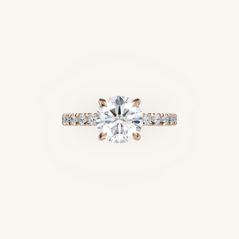 The Trelisse –Solitaire Hidden Halo Diamond Engagement Ring