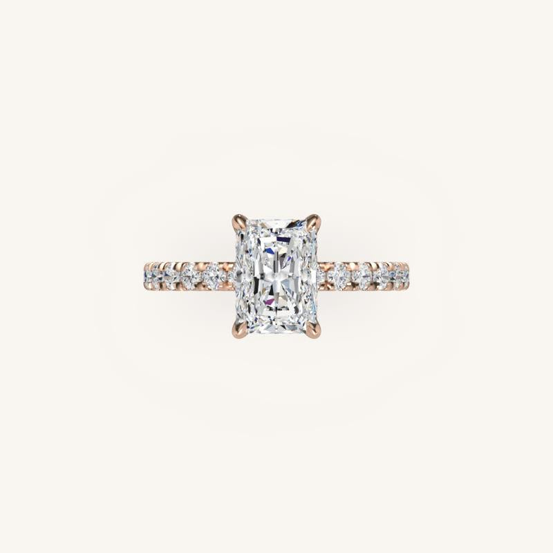 The Trelisse –Solitaire Hidden Halo Diamond Engagement Ring