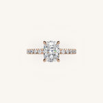 Load image into Gallery viewer, The Trelisse –Solitaire Hidden Halo Diamond Engagement Ring