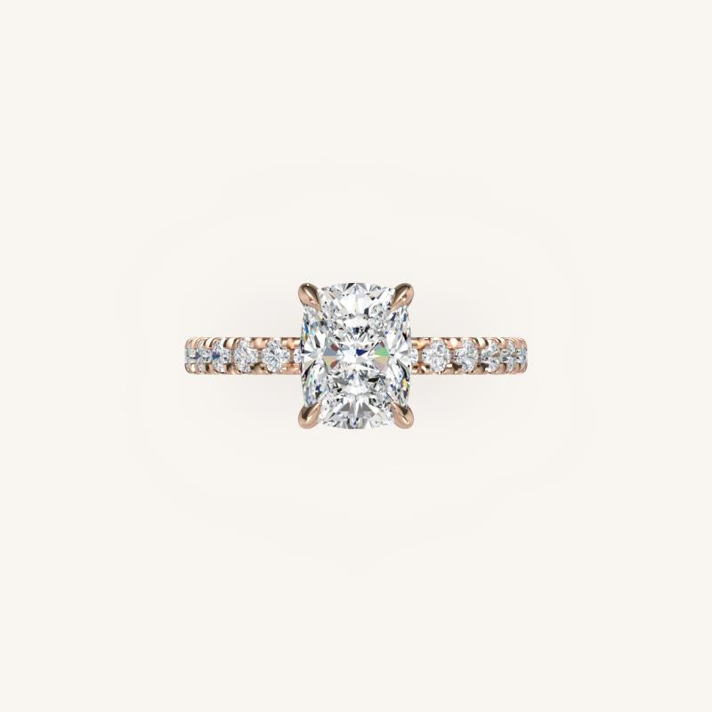 The Trelisse –Solitaire Hidden Halo Diamond Engagement Ring