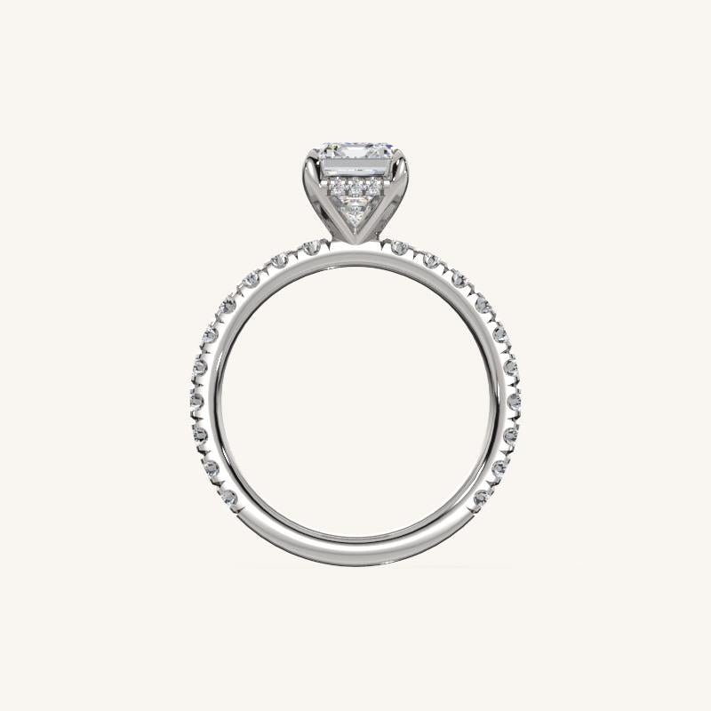The Trelisse –Solitaire Hidden Halo Diamond Engagement Ring