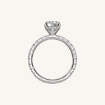 Load image into Gallery viewer, The Trelisse –Solitaire Hidden Halo Diamond Engagement Ring