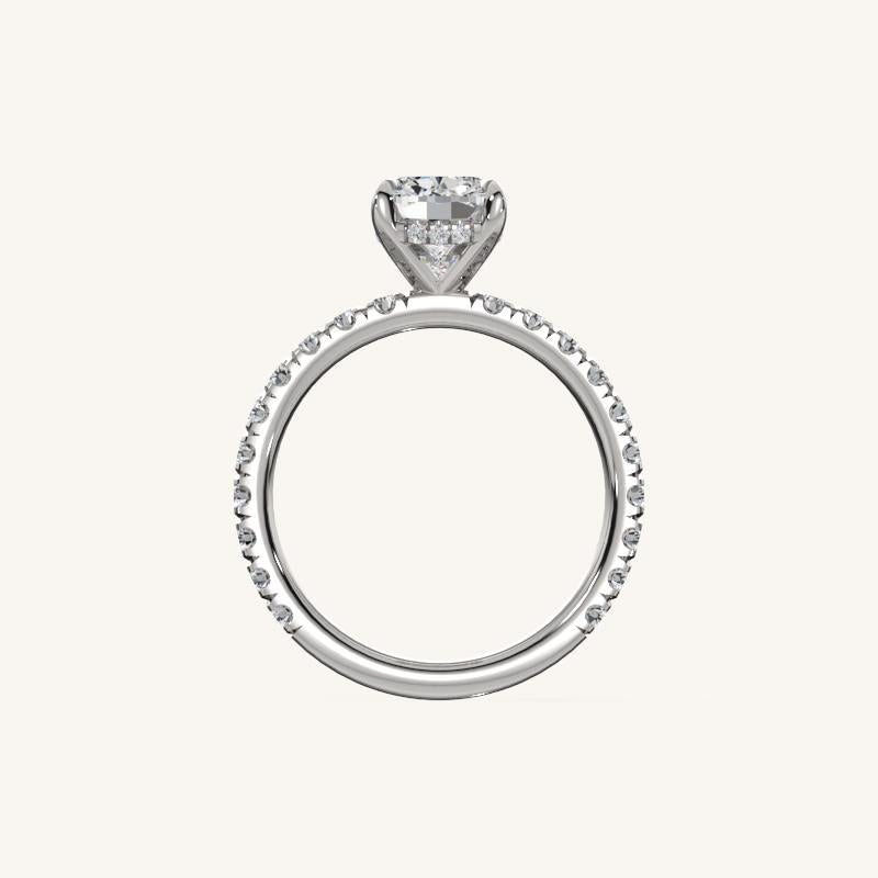 The Trelisse –Solitaire Hidden Halo Diamond Engagement Ring