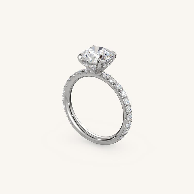 The Trelisse –Solitaire Hidden Halo Diamond Engagement Ring