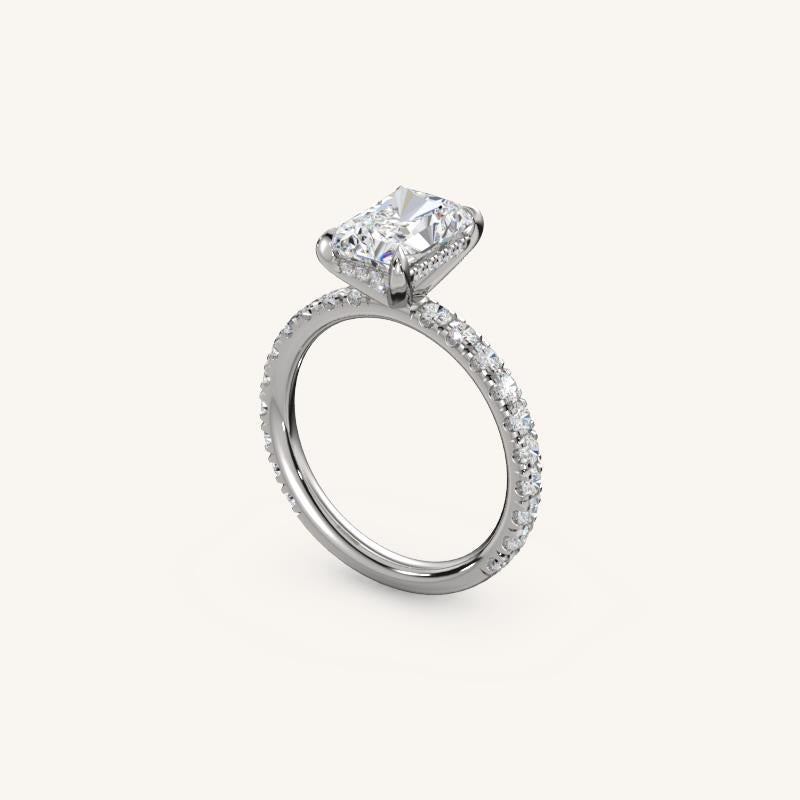 The Trelisse –Solitaire Hidden Halo Diamond Engagement Ring