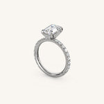 Load image into Gallery viewer, The Trelisse –Solitaire Hidden Halo Diamond Engagement Ring