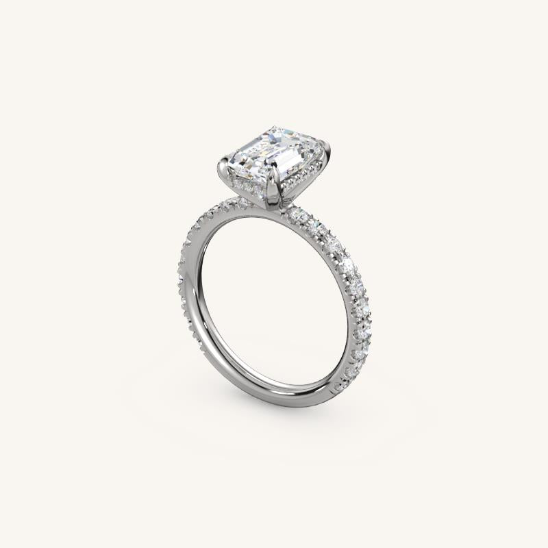 The Trelisse –Solitaire Hidden Halo Diamond Engagement Ring