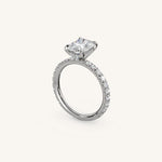 Load image into Gallery viewer, The Trelisse –Solitaire Hidden Halo Diamond Engagement Ring