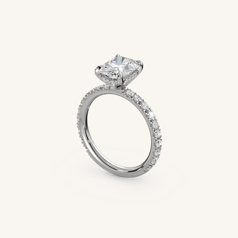 The Trelisse –Solitaire Hidden Halo Diamond Engagement Ring