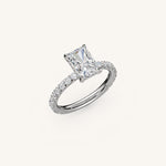 Load image into Gallery viewer, The Trelisse –Solitaire Hidden Halo Diamond Engagement Ring