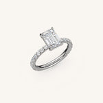 Load image into Gallery viewer, The Trelisse –Solitaire Hidden Halo Diamond Engagement Ring