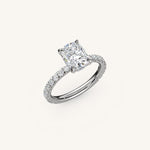 Load image into Gallery viewer, The Trelisse –Solitaire Hidden Halo Diamond Engagement Ring