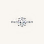 Load image into Gallery viewer, The Trelisse –Solitaire Hidden Halo Diamond Engagement Ring
