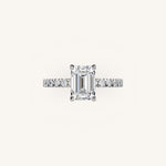 Load image into Gallery viewer, The Trelisse –Solitaire Hidden Halo Diamond Engagement Ring