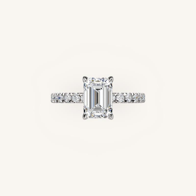 The Trelisse –Solitaire Hidden Halo Diamond Engagement Ring
