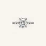 Load image into Gallery viewer, The Trelisse –Solitaire Hidden Halo Diamond Engagement Ring