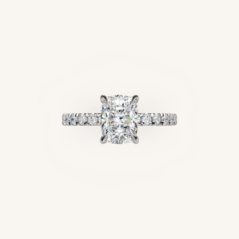 The Trelisse –Solitaire Hidden Halo Diamond Engagement Ring