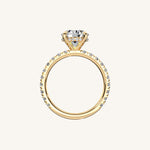Load image into Gallery viewer, The Trelisse –Solitaire Hidden Halo Diamond Engagement Ring