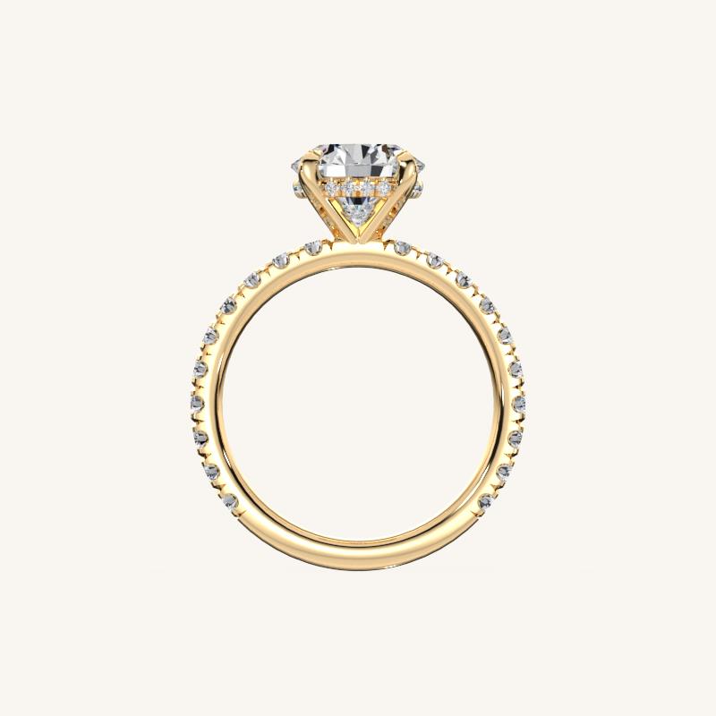 The Trelisse –Solitaire Hidden Halo Diamond Engagement Ring