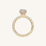 Load image into Gallery viewer, The Trelisse –Solitaire Hidden Halo Diamond Engagement Ring