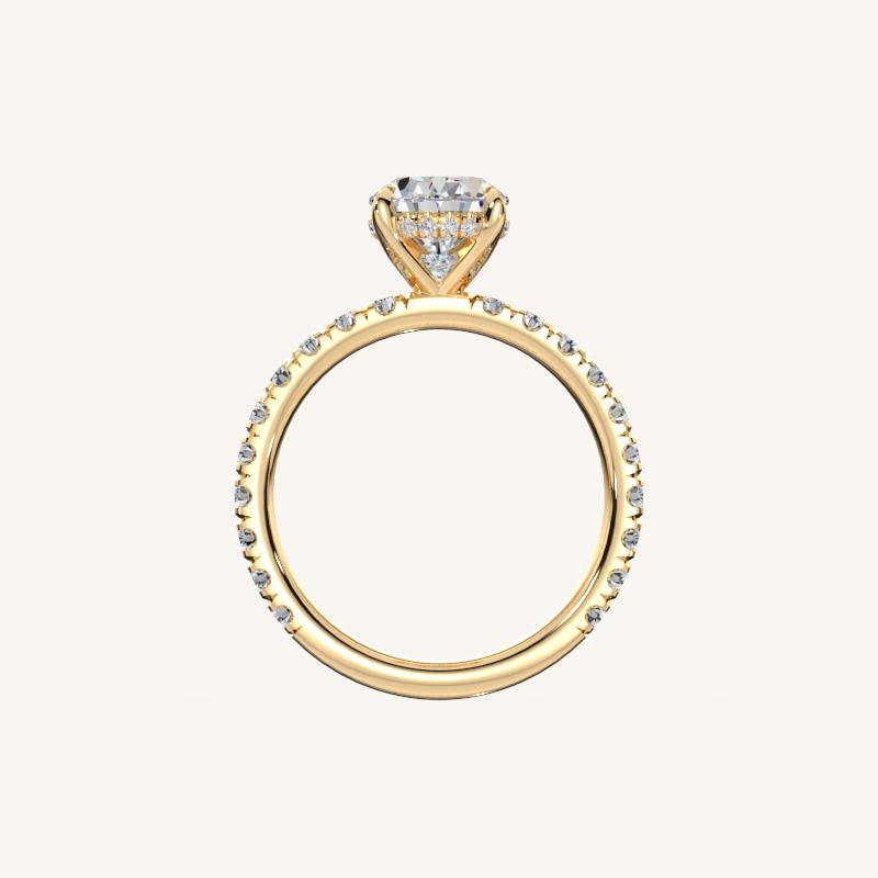 The Trelisse –Solitaire Hidden Halo Diamond Engagement Ring