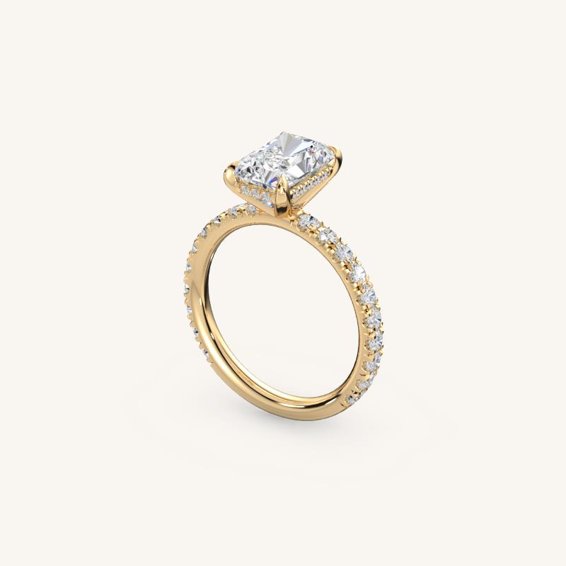 The Trelisse –Solitaire Hidden Halo Diamond Engagement Ring