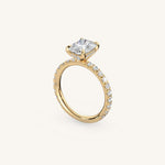 Load image into Gallery viewer, The Trelisse –Solitaire Hidden Halo Diamond Engagement Ring