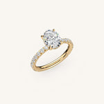 Load image into Gallery viewer, The Trelisse –Solitaire Hidden Halo Diamond Engagement Ring