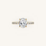 Load image into Gallery viewer, The Trelisse –Solitaire Hidden Halo Diamond Engagement Ring