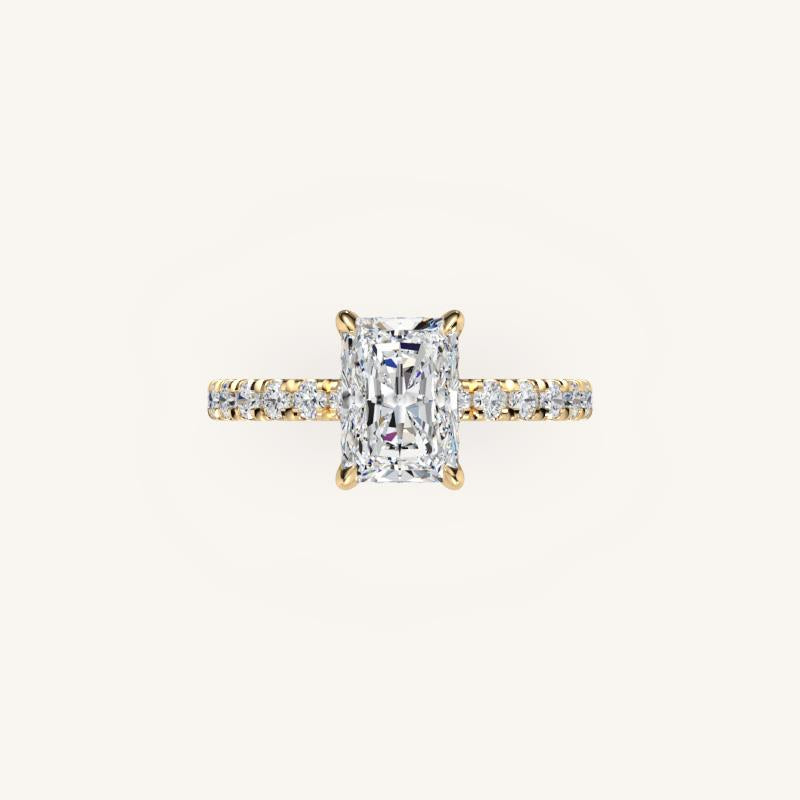 The Trelisse –Solitaire Hidden Halo Diamond Engagement Ring