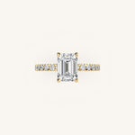 Load image into Gallery viewer, The Trelisse –Solitaire Hidden Halo Diamond Engagement Ring