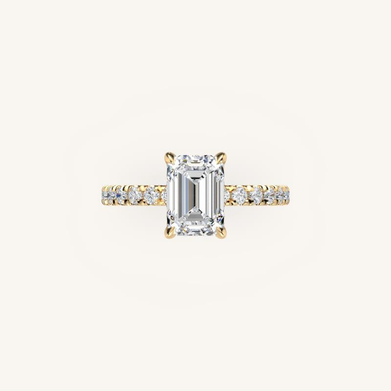 The Trelisse –Solitaire Hidden Halo Diamond Engagement Ring
