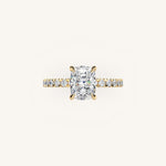 Load image into Gallery viewer, The Trelisse –Solitaire Hidden Halo Diamond Engagement Ring