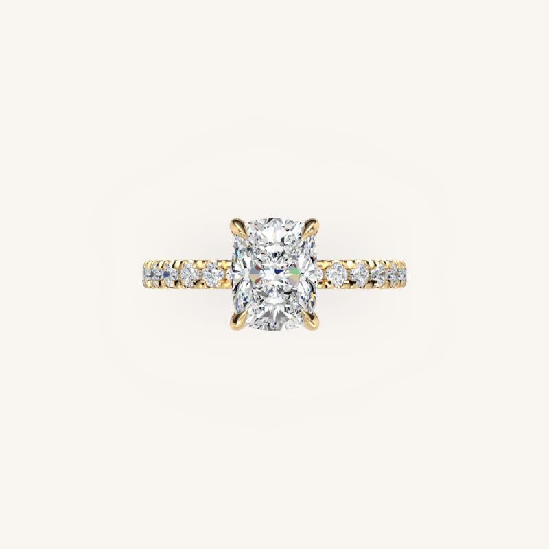 The Trelisse –Solitaire Hidden Halo Diamond Engagement Ring