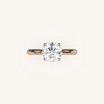 Load image into Gallery viewer, The Solienne – Cathedral Solitaire Engagement Ring