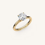 Load image into Gallery viewer, The Solienne – Cathedral Solitaire Engagement Ring