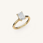 Load image into Gallery viewer, The Solienne – Cathedral Solitaire Engagement Ring
