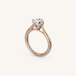 Load image into Gallery viewer, The Solienne – Cathedral Solitaire Engagement Ring (E-W)