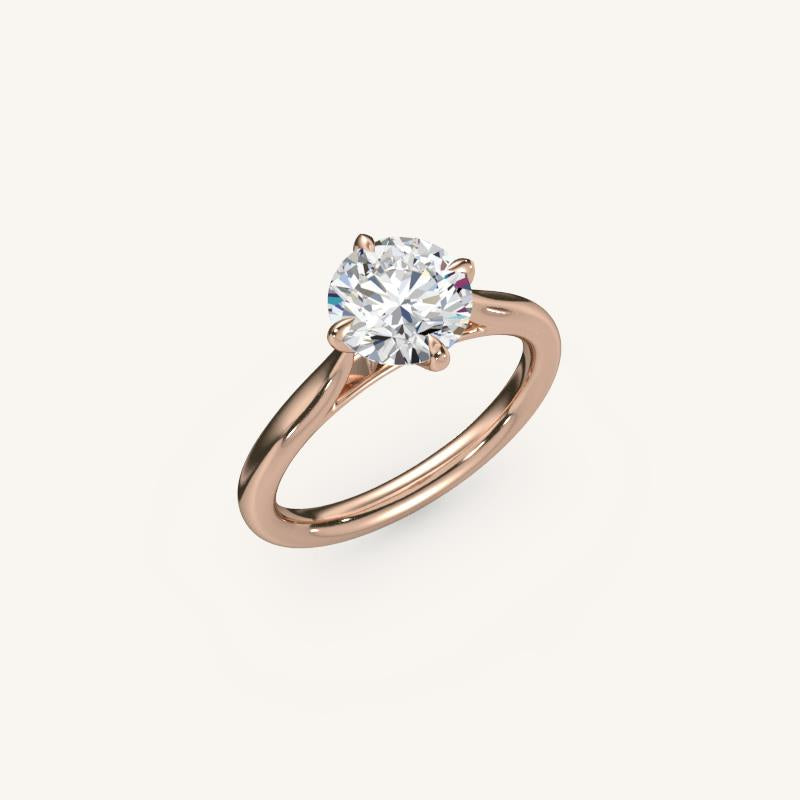 The Solienne – Cathedral Solitaire Engagement Ring (E-W)