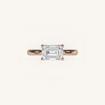 Load image into Gallery viewer, The Solienne – Cathedral Solitaire Engagement Ring (E-W)