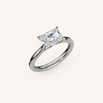 Load image into Gallery viewer, The Solienne – Cathedral Solitaire Engagement Ring (E-W)
