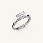 Load image into Gallery viewer, The Solienne – Cathedral Solitaire Engagement Ring (E-W)