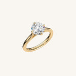 Load image into Gallery viewer, The Solienne – Cathedral Solitaire Engagement Ring (E-W)