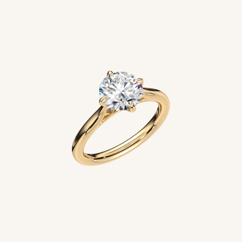 The Solienne – Cathedral Solitaire Engagement Ring (E-W)