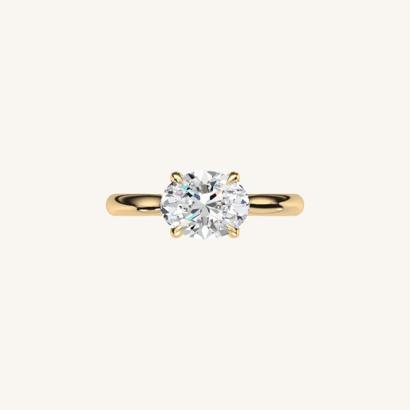 The Solienne – Cathedral Solitaire Engagement Ring (E-W)