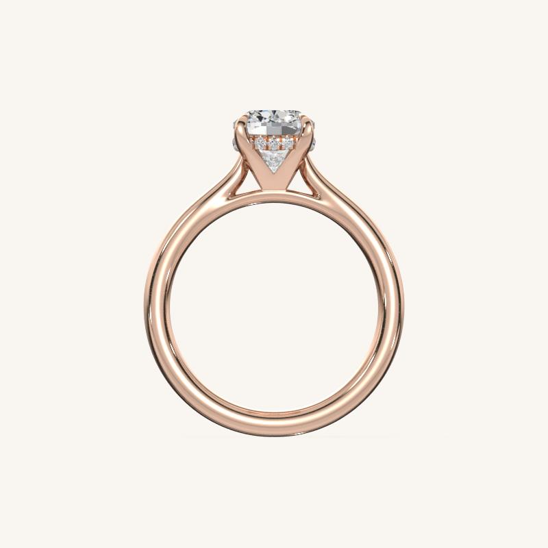 The Solienne – Cathedral Solitaire Hidden Halo Engagement Ring