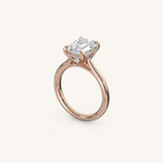 Load image into Gallery viewer, The Solienne – Cathedral Solitaire Hidden Halo Engagement Ring